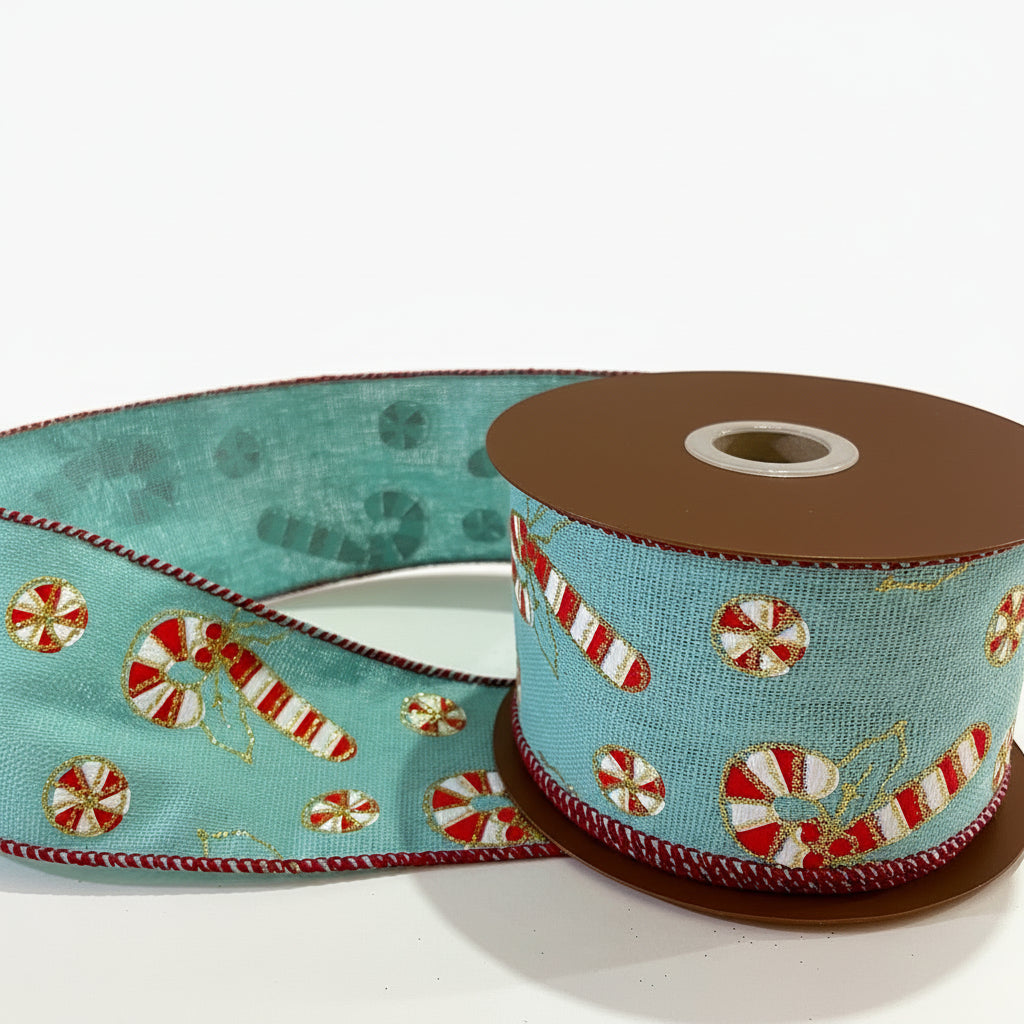 Fita Aramada Linho Candy FlorArte 6,3 cm × 9,14 m – Decorativa para Laços e Presentes