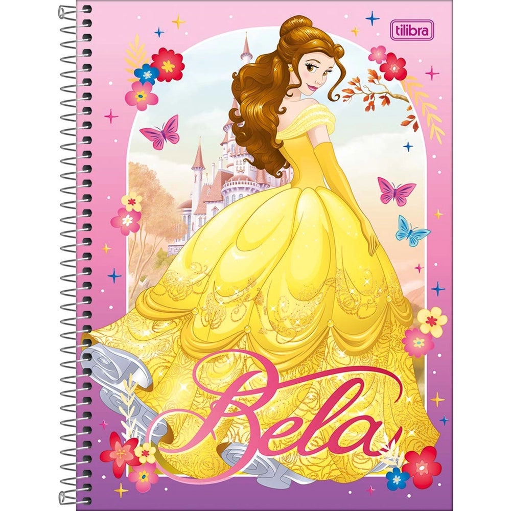 Caderno das Princesas Disney | Universitário Capa Dura 1 Matéria 80 Folhas | Tilibra