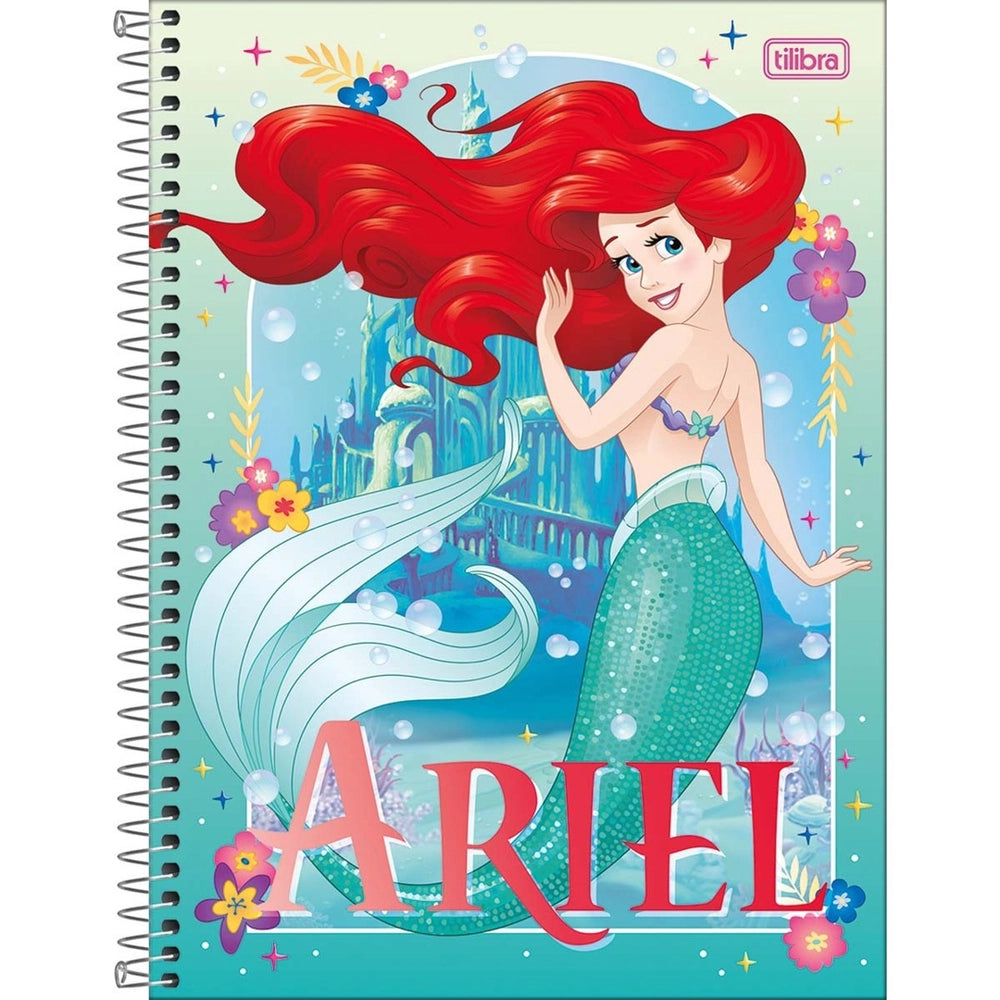 Caderno das Princesas Disney | Universitário Capa Dura 1 Matéria 80 Folhas | Tilibra