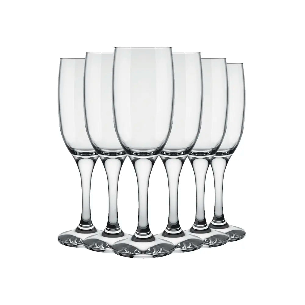 Conjunto 6 Taças Champagne 210 ml Nadir Windsor – Conjunto de Vidro Cristalino para Espumantes e Festas