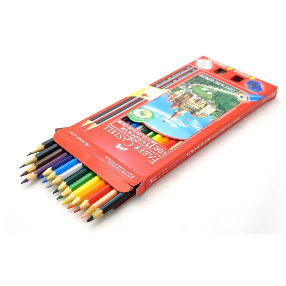 Lápis de Cor EcoLápis 12 Cores, Kit com Apontador, Borracha e 2 EcoLápis Grafite | Faber-Castell