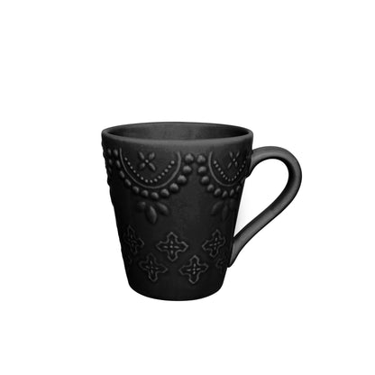 Caneca Dalas 280 ml – Cerâmica Oxford Biona | Mandala em Relevo