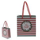 Sacola de Papel Natalina FlorArte “Guirlanda Berry” – Vermelho e Verde 15,5×14,3×7 cm – Presente, Lembrancinha e Decoração