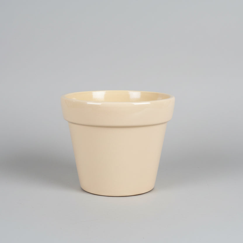 Vaso Cachepot de Cerâmica StarBella – Liso Decorativo para Plantas | 12,5 cm Altura x 15 cm Diâmetro | Ideal para Suculentas, Folhagens e Decoração