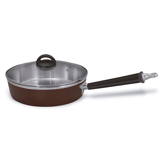 Frigideira Alumínio Fundido Corten 26 cm – 3,0 L com Tampa de Vidro | 5 Estrelas