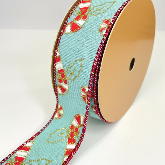 Fita Aramada Linho Candy FlorArte 3,8 cm x 9,14 m – Fita Decorativa para Laços e Decoração