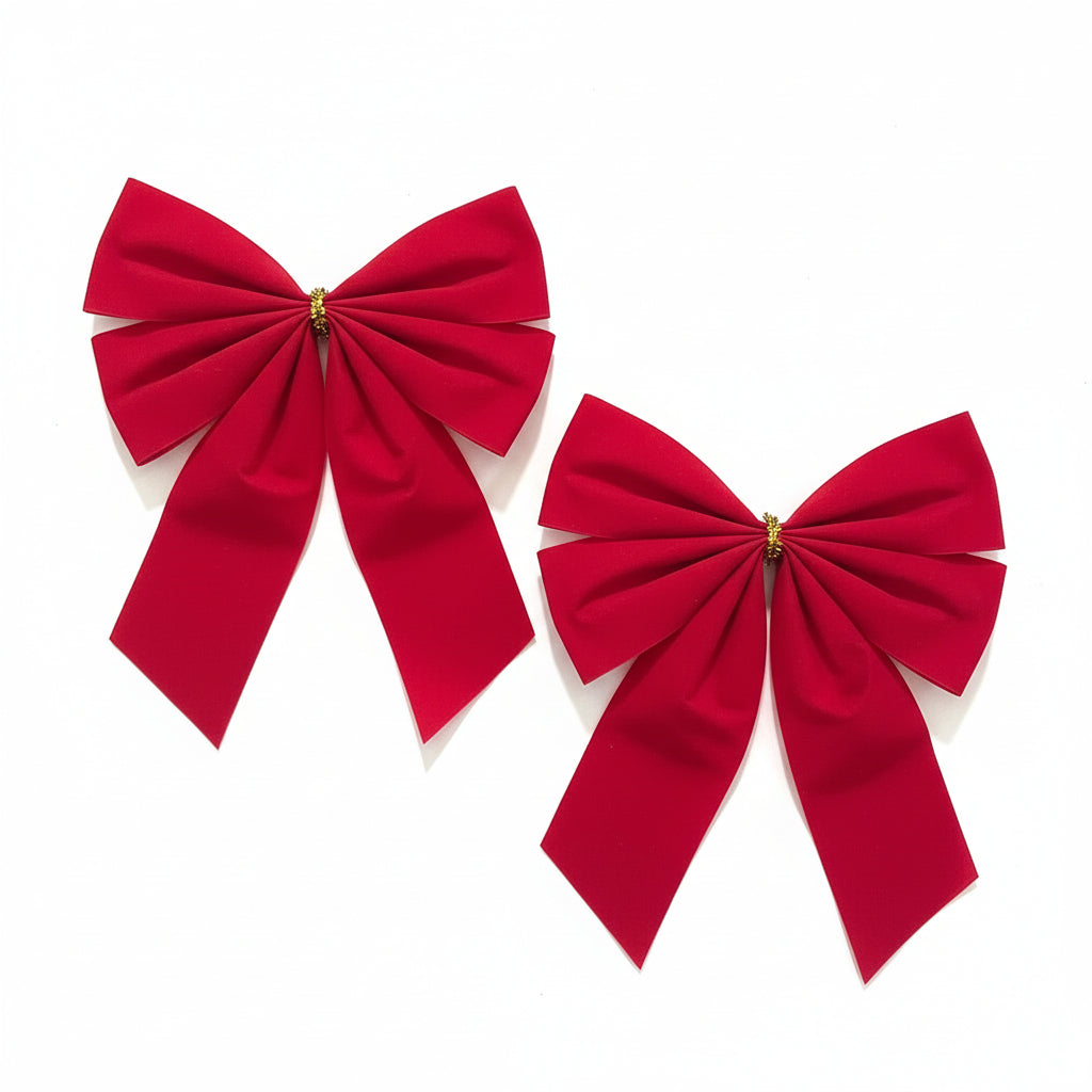 Laço de Natal Decorativo 19x16 cm – Kit com 2 Peças D&A Decorações