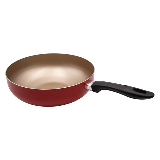 Frigideira Wok Antiaderente 28 cm Vermelha – 5 Estrelas