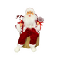 Papai Noel Sentado 45 cm Vermelho e Branco Carregando Bengalas e Pirulito - Decoração de Natal | FlorArte