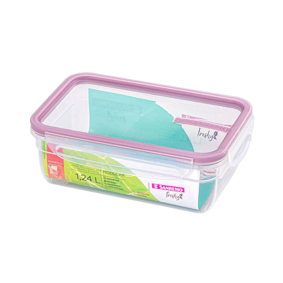 Pote com Travas Sanremo 1,24L – Plástico Resistente com Tampa Hermética