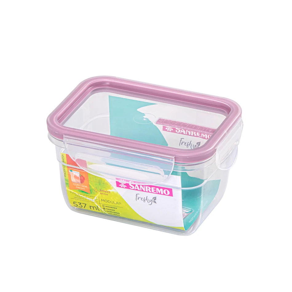 Pote Hermético com Travas Sanremo 537ml – Conservação Segura e Prática