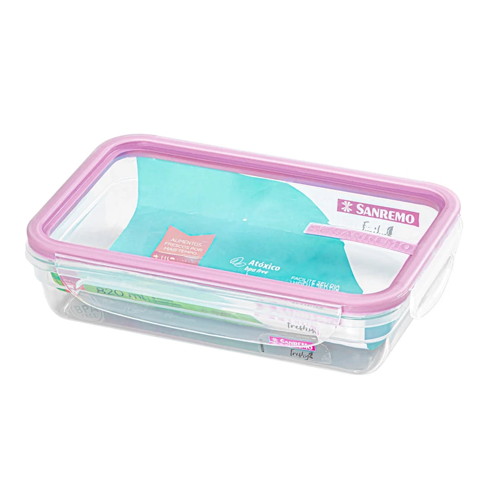 Pote Hermético com Travas Sanremo 820ml – Plástico Resistente com Vedação Segura
