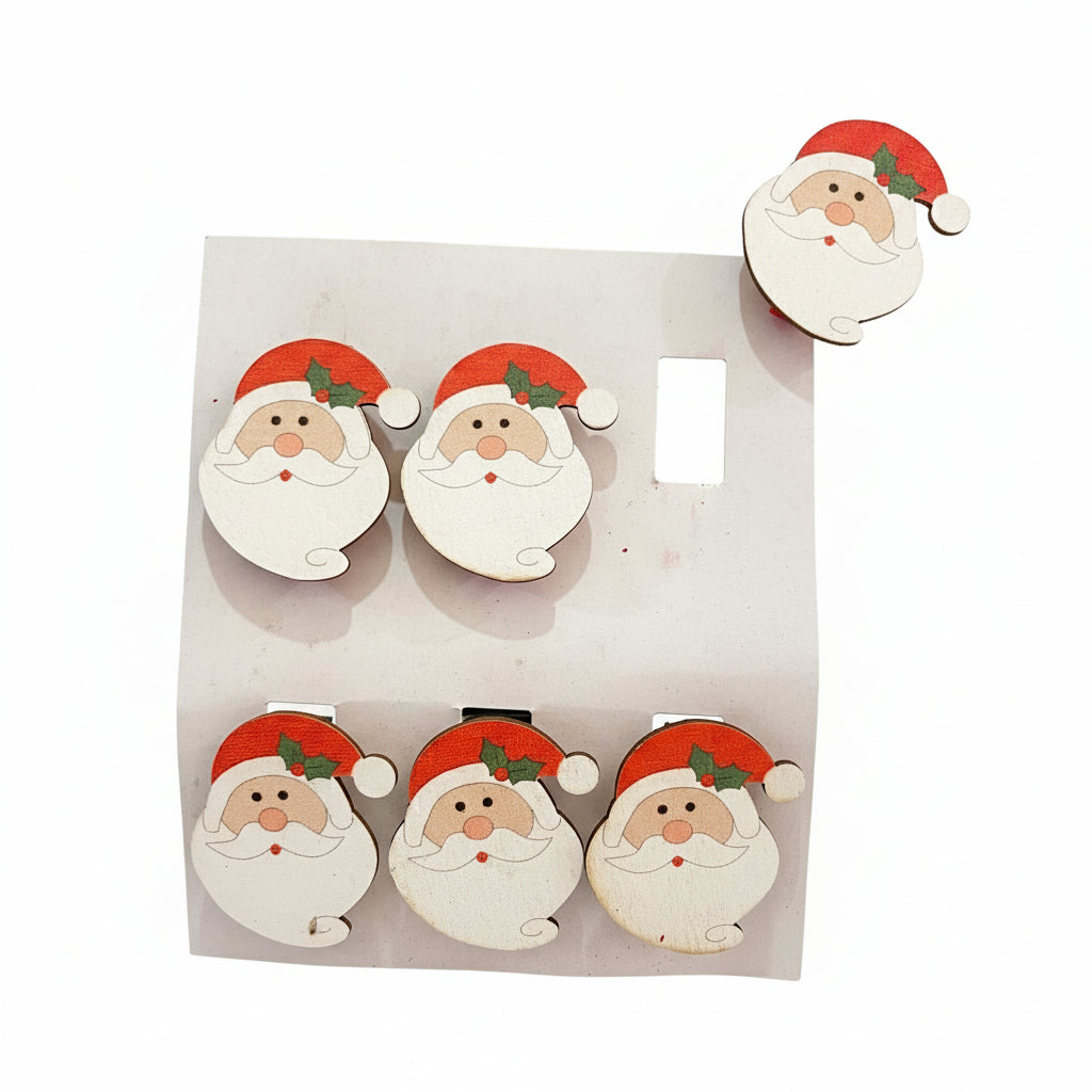 Kit 6 Prendedor Natalino Art Christmas – Conjunto Decorativo para Pendurar Cartões, Fotos ou Enfeites de Natal
