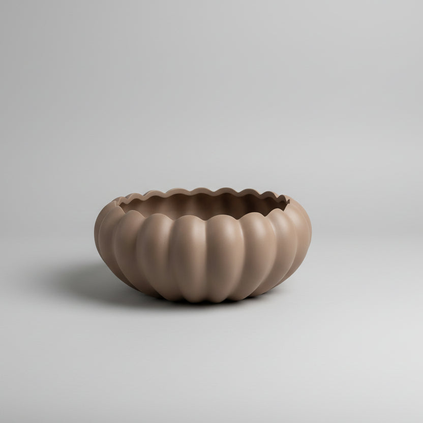 Vaso de Cerâmica Decorativo StarBella Equibana Gomo P – 24 cm Diâmetro x 9 cm Altura – Acabamento Premium para Decoração e Plantas