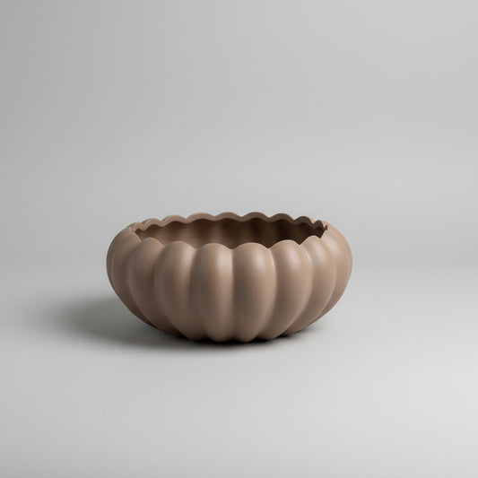 Vaso de Cerâmica Decorativo StarBella Equibana Gomo P – 24 cm Diâmetro x 9 cm Altura – Acabamento Premium para Decoração e Plantas