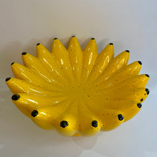 Fruteira de Mesa 15 cm - Com Formato de Bananas | Cerâmica Alessandra