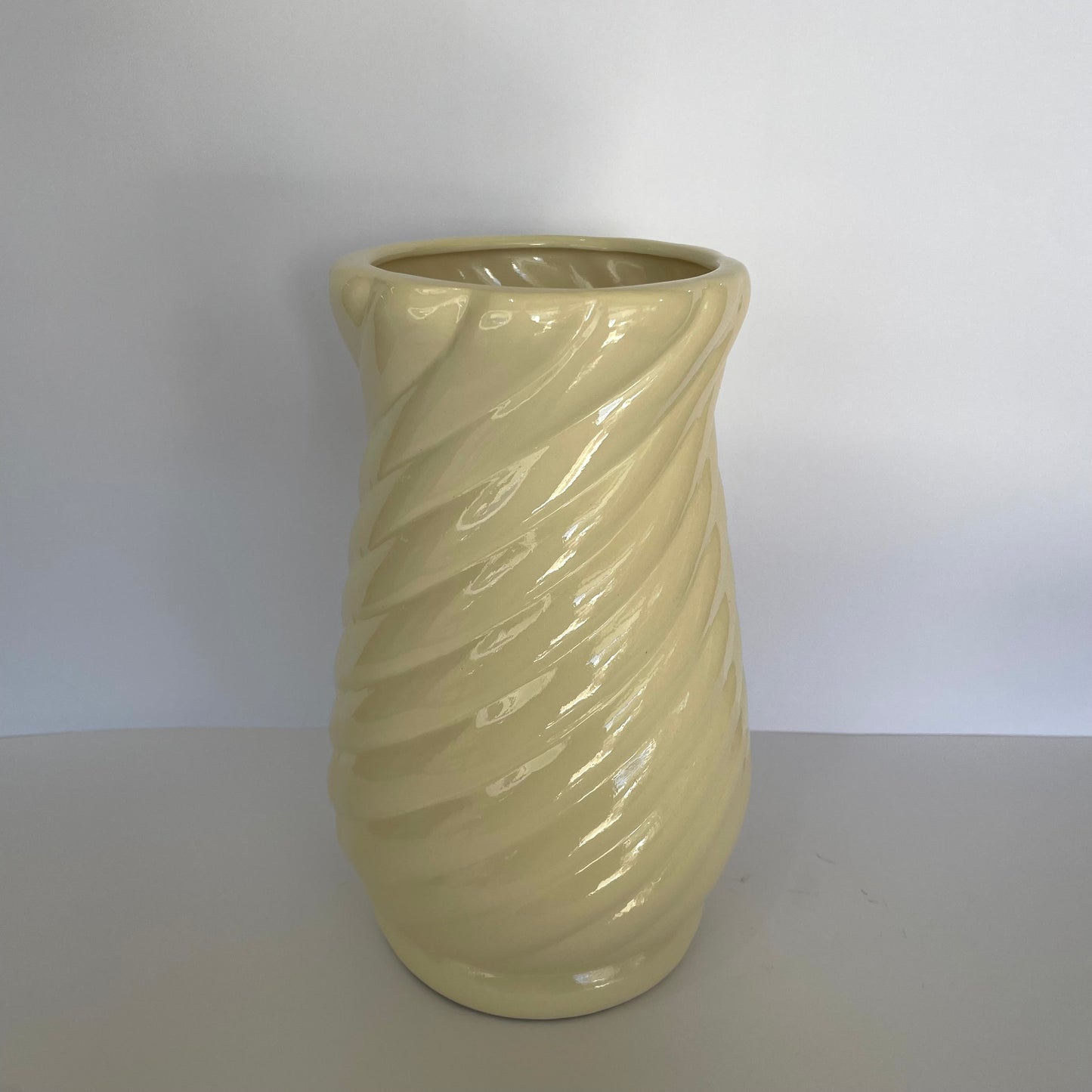Vaso Lipe Cerâmica 25 cm - Bege | Cerâmica Alessandra