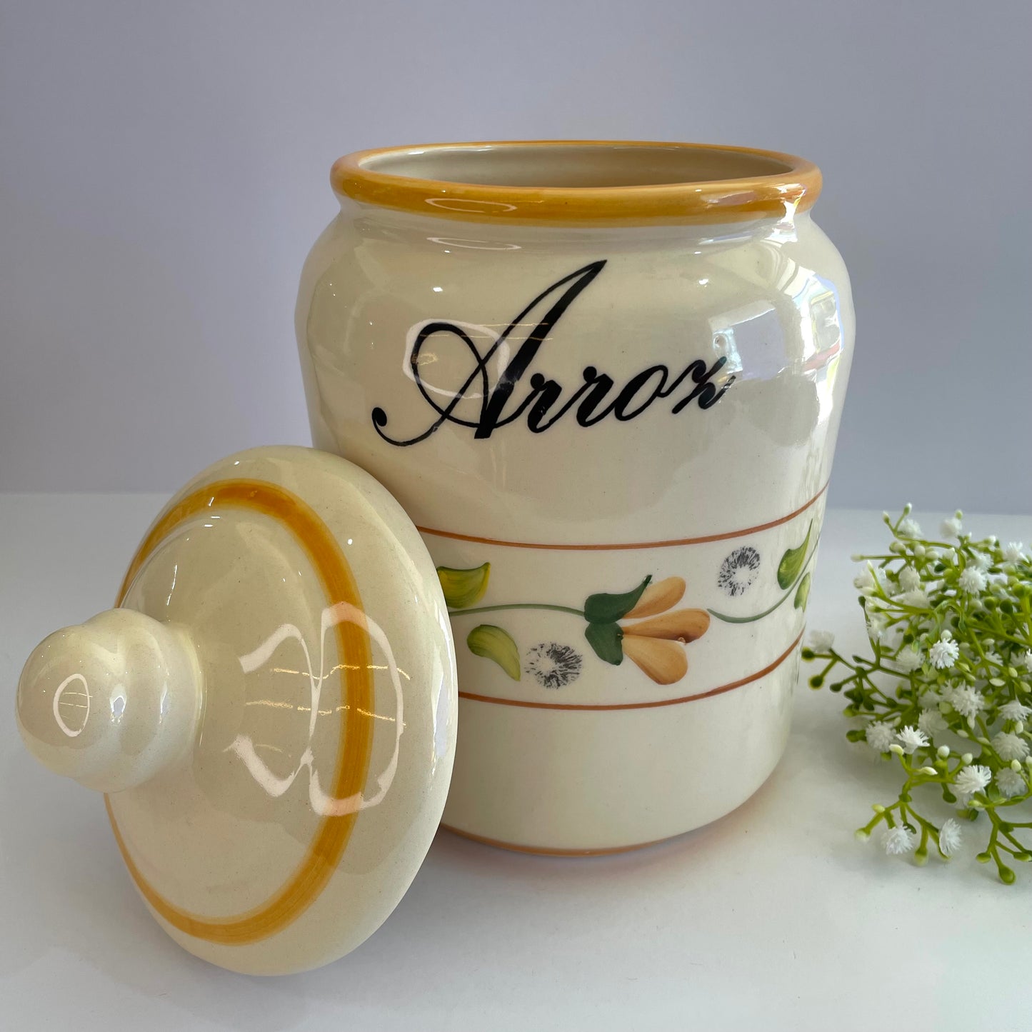 Pote Porta Mantimento Arroz em Cerâmica – Star Bella | Organização com Estilo e Funcionalidade