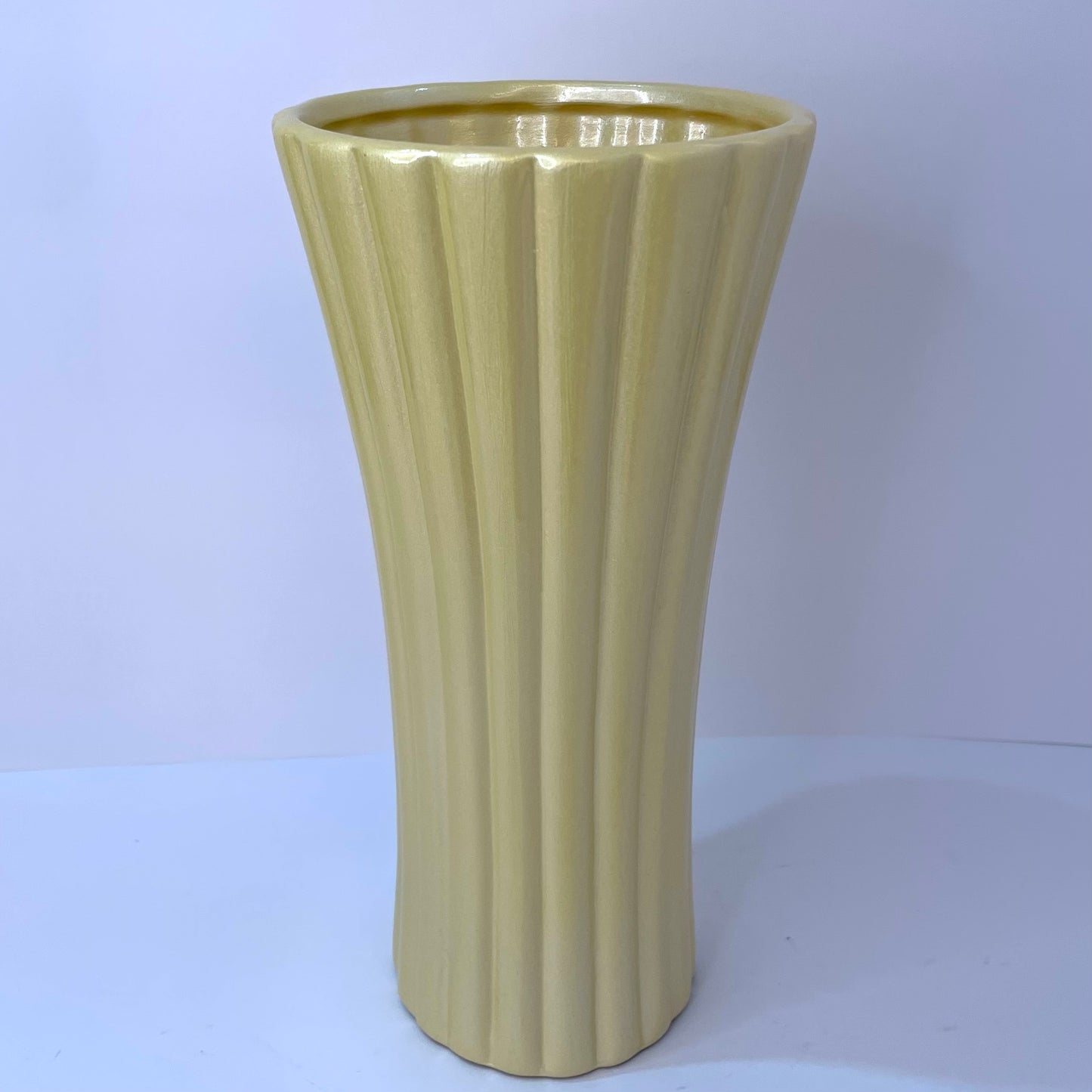 Vaso Cilindro 18 cm em Cerâmica - Amarelo | Cerâmica Alessandra