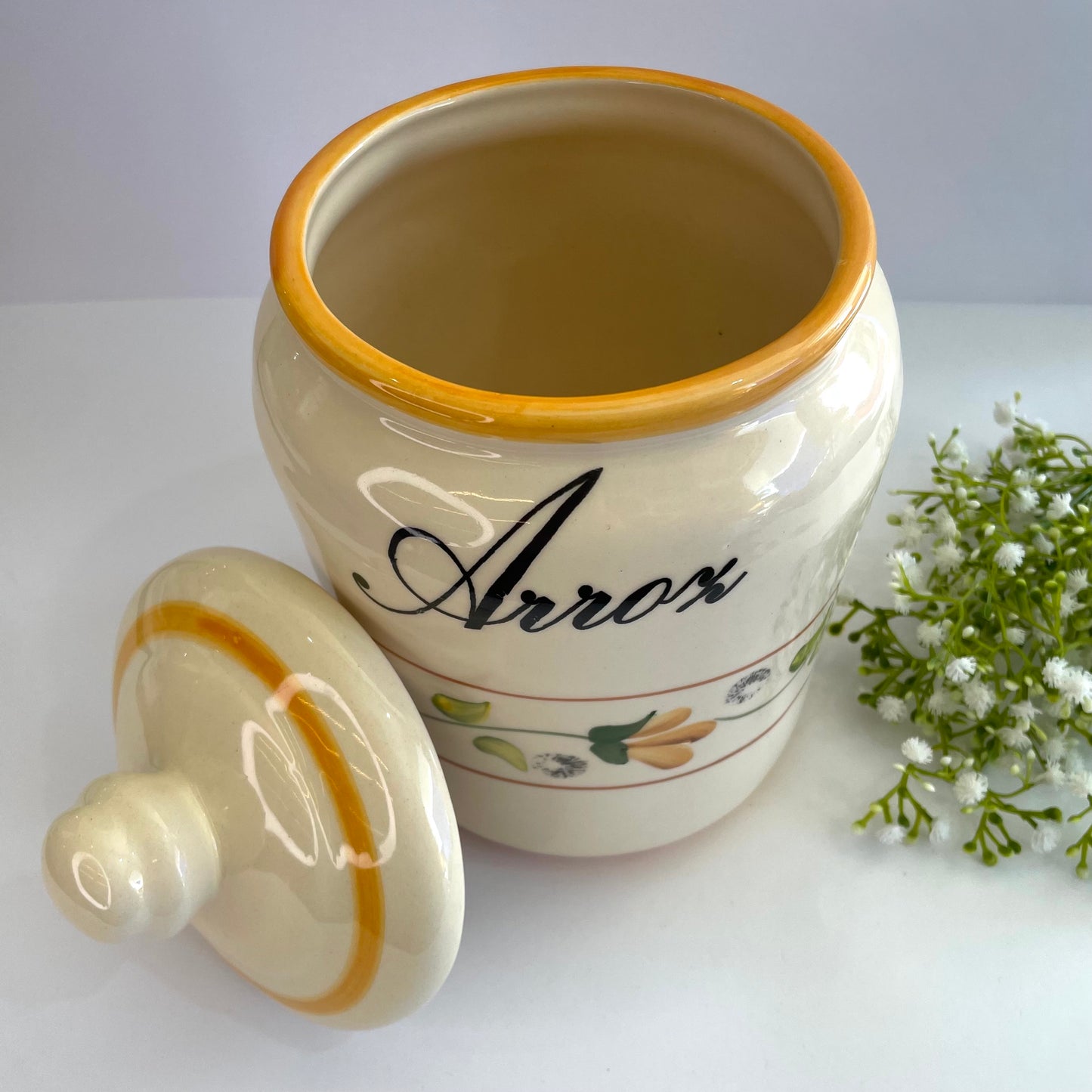 Pote Porta Mantimento Arroz em Cerâmica – Star Bella | Organização com Estilo e Funcionalidade