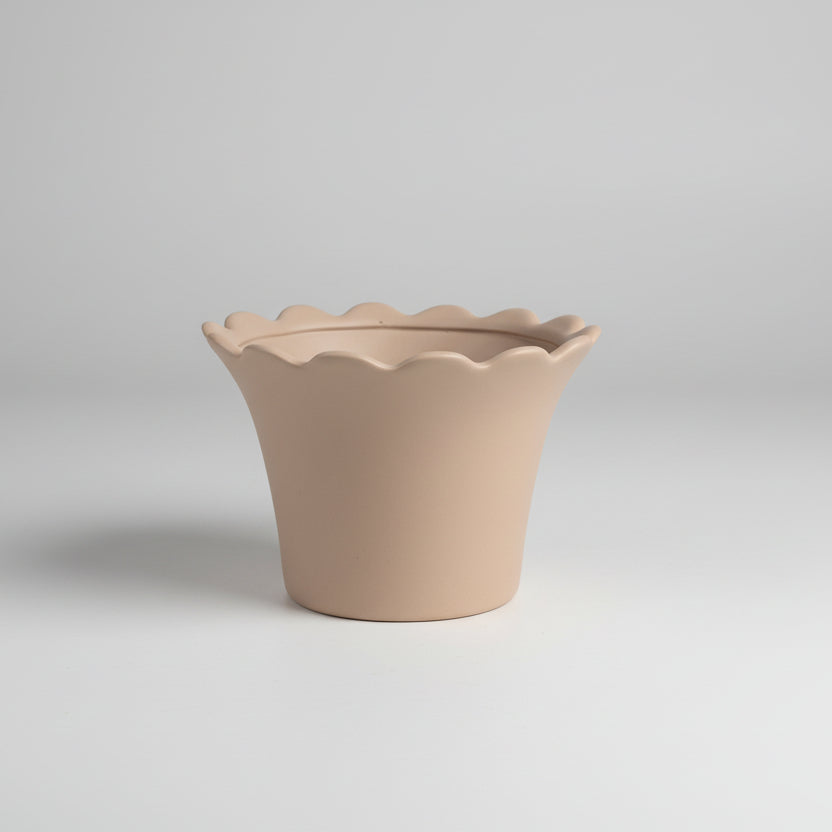 Vaso de Cerâmica Decorativo StarBella Renda P – 15×24 cm | Ideal para Flores, Arranjos e Decoração de Ambientes