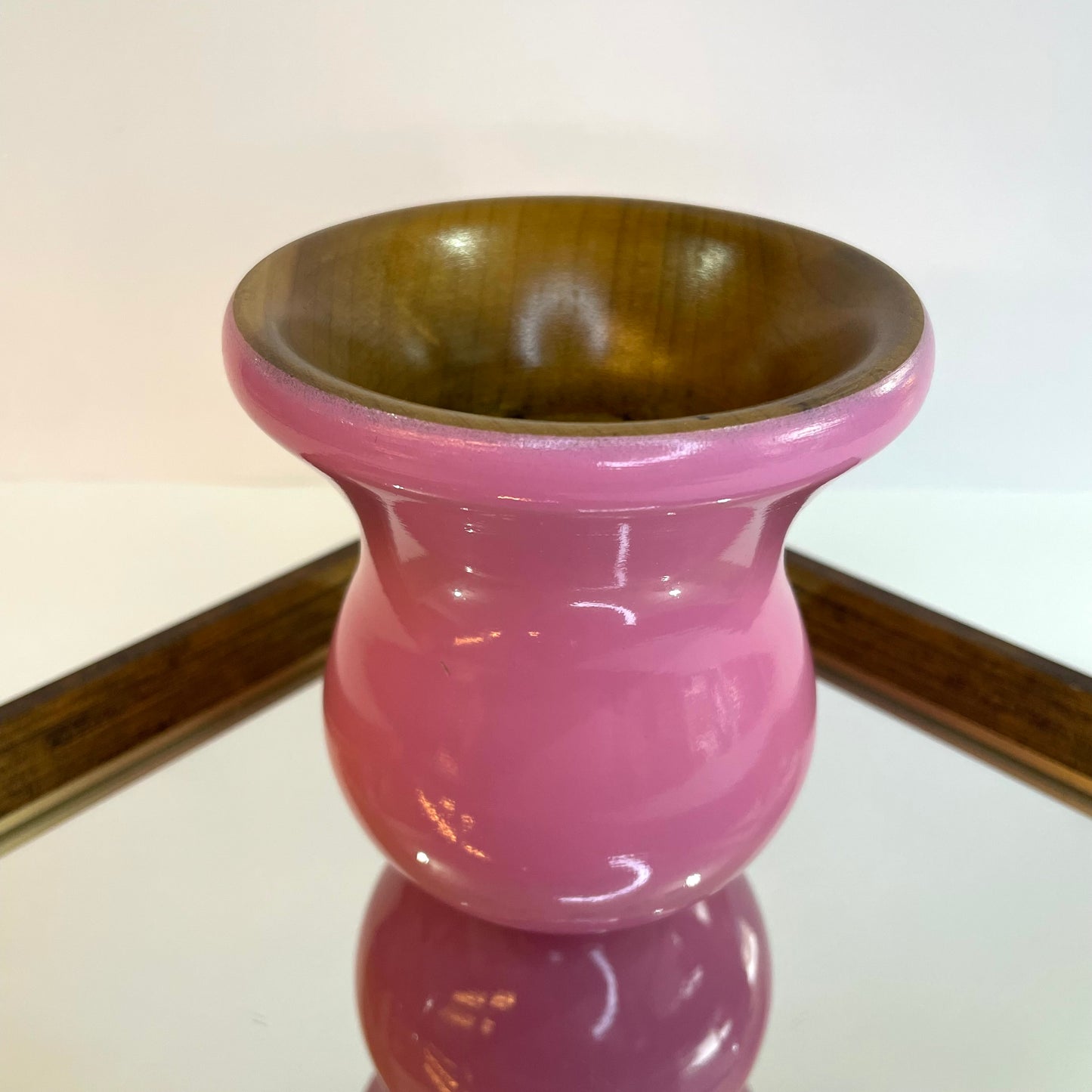 Cuia de Chimarrão Matetri de Madeira Rosa 12 cm | Artesanal & Feminina