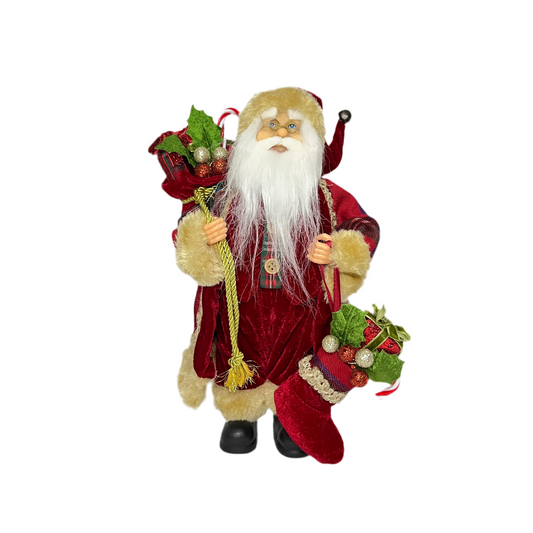 Papai Noel em Pé 30 cm Decoração de Natal | FlorArte