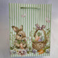 Sacola de Papel de Páscoa 23x18x10cm | Branco e Verde | FlorArte