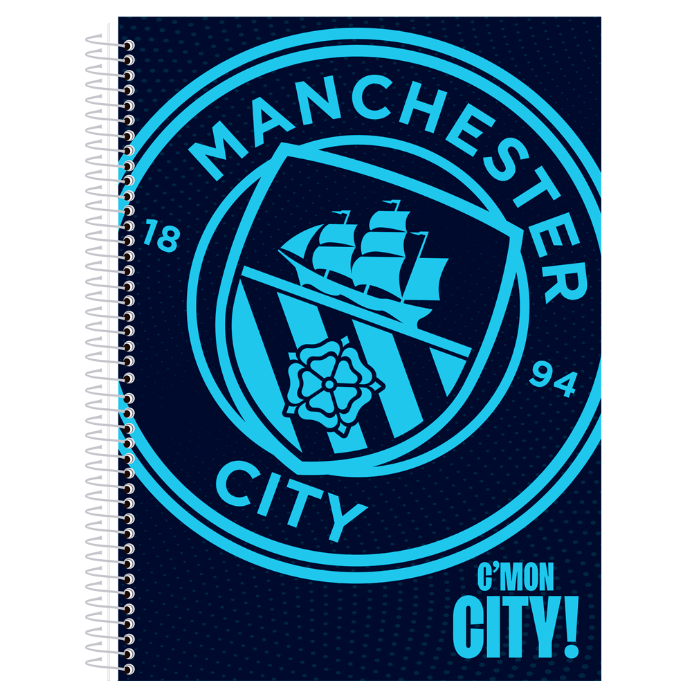 Caderno Universitário Manchester City 10 Matérias 160 Fls – Animativa | Capa Dura