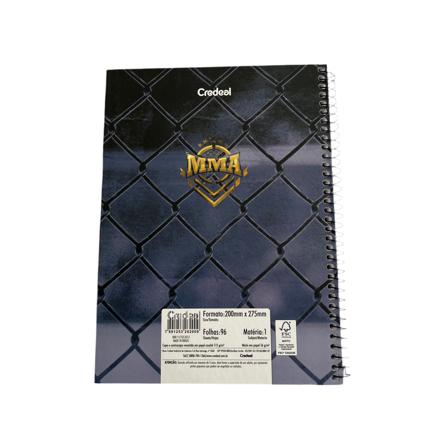 Caderno Universitário Capa Dura 96 Folhas MMA | Credeal