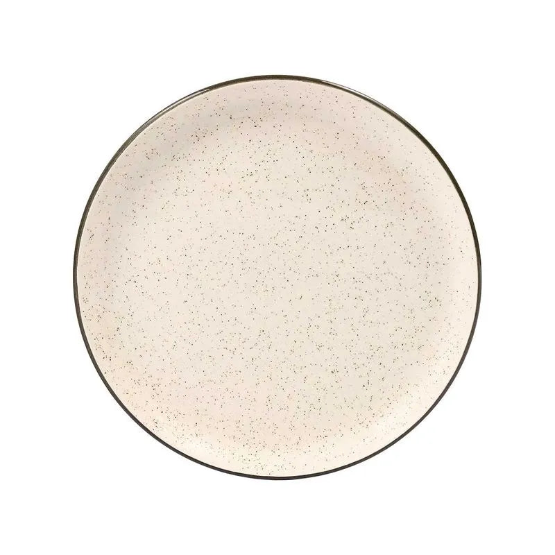 Prato Sobremesa Cerâmica 20 cm Flat Duna Oxford – Estilo Minimalista