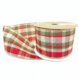 Fita Aramada Xadrez Costura Colorida 6,3 cm × 9,14 m – Marca FlorArte – Ideal para Laços, Decoração Natal & Artesanato