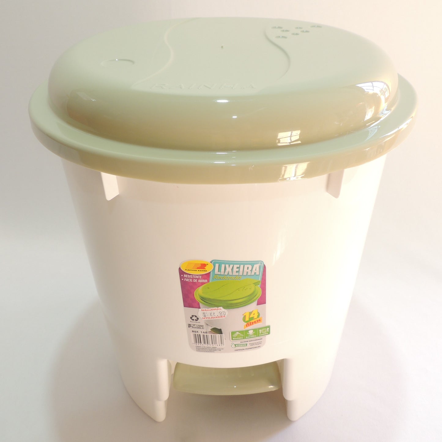 Lixeira Redonda com Pedal 14 Litros | Plásticos Rainha