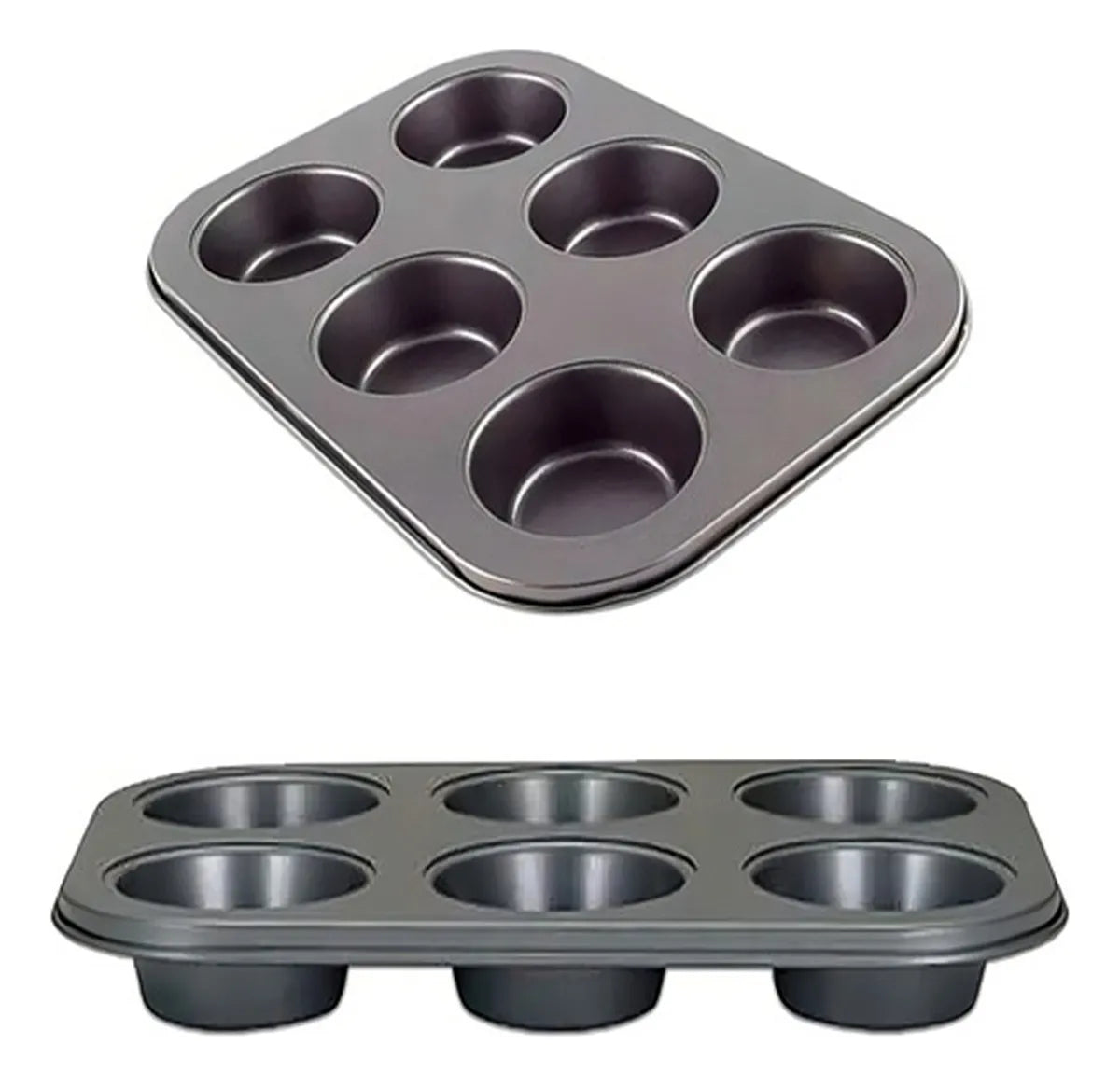 Forma Cupcake FWB 6 Cavidades Antiaderente Aço Carbono
