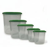 Conjunto 5 Potes Quadrados Sanremo Vac Freezer – Herméticos, BPA-Free, Plástico Resistente | 1L / 1,7L / 3,2L / 5,1L / 7,65L