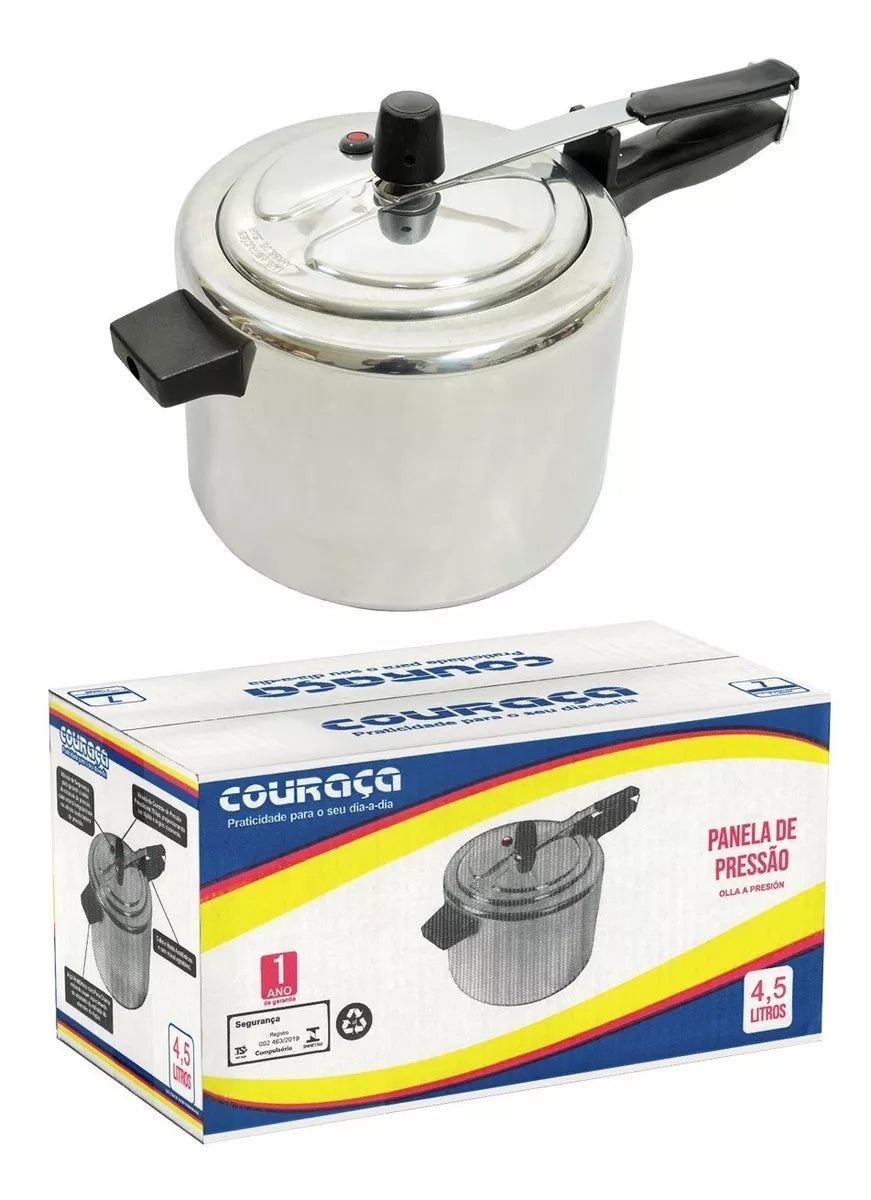 Panela de Pressão Polida 4,5 Litros | Couraça