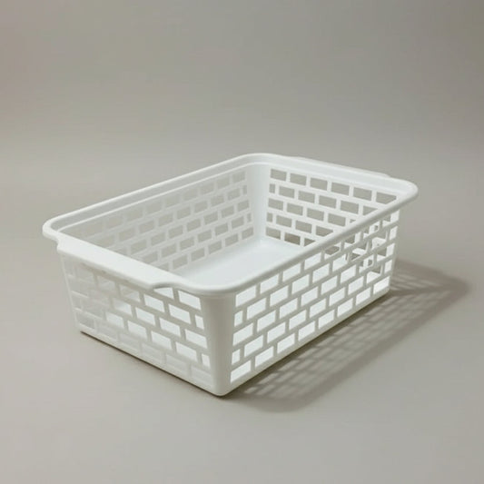 Mini Cesta Plástica Utility New Sem Tampa – 19,5 × 13 × 6 cm | Organizadora Multiuso