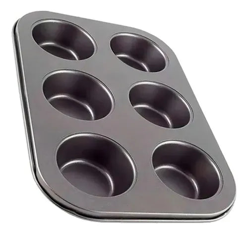 Forma Cupcake FWB 6 Cavidades Antiaderente Aço Carbono