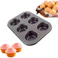 Forma Cupcake FWB 6 Cavidades Antiaderente Aço Carbono