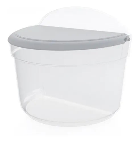 Saleiro de Mesa Utility Home 1 kg – Acrílico Transparente com Tampa 11,5×13×16 cm