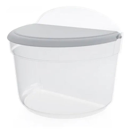 Saleiro de Mesa Utility Home 1 kg – Acrílico Transparente com Tampa 11,5×13×16 cm