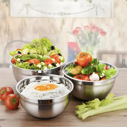 Tigela Inox 26 cm Monaliza Import – Bowl Durável e Versátil