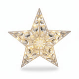 Ponteira Estrela Vazada para Árvore de Natal Lúmina Home – 21 LEDs Branco Quente 220 V | Iluminação Natalina Decoração Premium