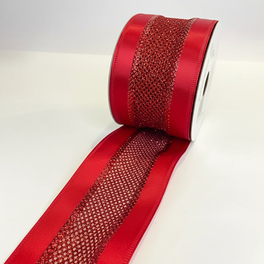 Fita Aramada Linho com Glitter 6,3 cm x 9,14 m – FlorArte | Decoração Natalina, Laços e Embalagem Premium