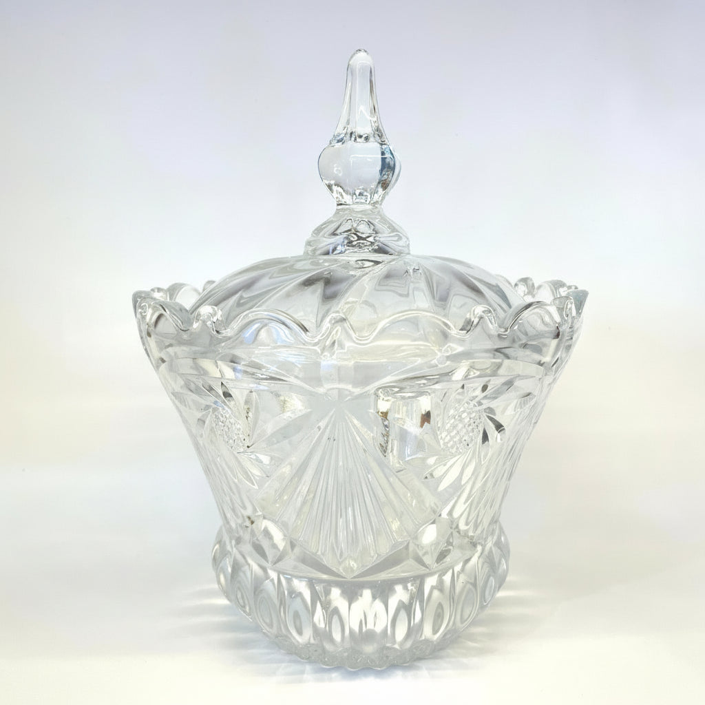 Bomboniere de Vidro Art House 100 ml – Porta Doces com Tampa, Elegante e Versátil para Decoração e Organização