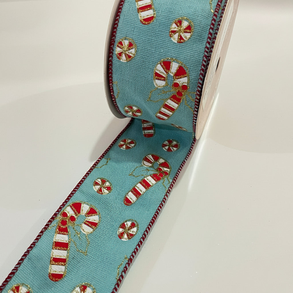 Fita Aramada Linho Candy FlorArte 6,3 cm × 9,14 m – Decorativa para Laços e Presentes