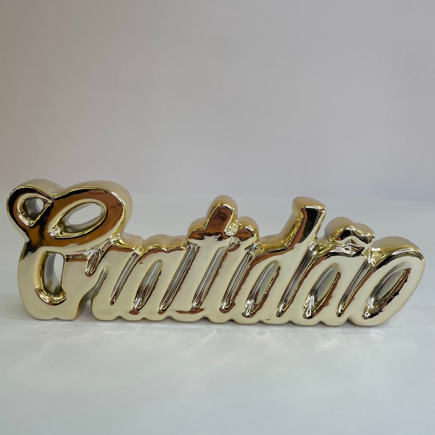 Placa Decorativa "Gratidão" em Porcelana | Youbai