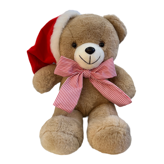 Ursinho de Pelúcia Decoração de Natal 40 cm | FlorArte