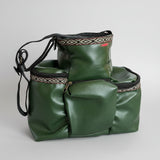 Mateira Argentina Lisa Faixa Pampa 1 L - 30 x 26 x 12 cm (L x A x C) – Bolsa Mateira Argentina elegante p/ Chimarrão e Tereré | Alta Durabilidade | Transporte térmica, cuia e acessórios