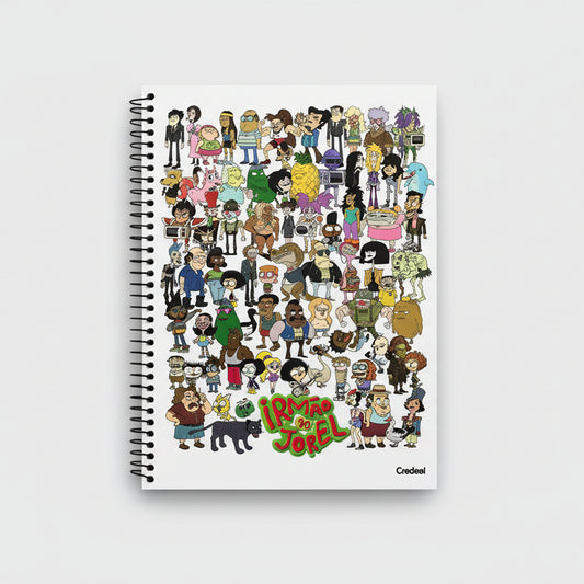 Caderno Universitário Irmão do Jorel – 80 Folhas, 1 Matéria, Capa Dura Espiral